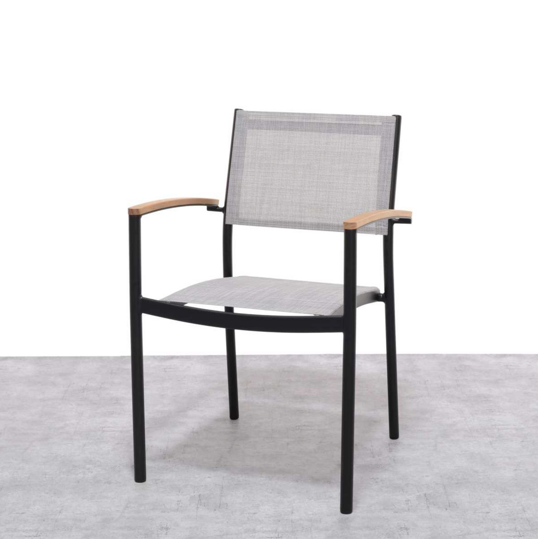 Lifestyle Garden Copenhagen- Tipi Outdoor Dining Table and 4 Chair Set - Black