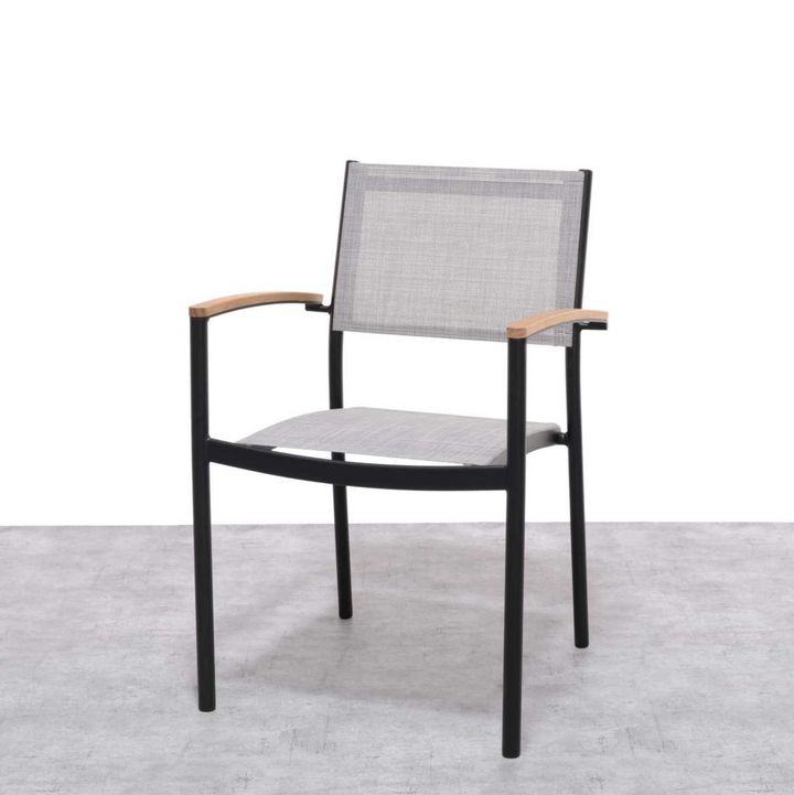 Lifestyle Garden Copenhagen- Tipi Outdoor Dining Table and 4 Chair Set - Black