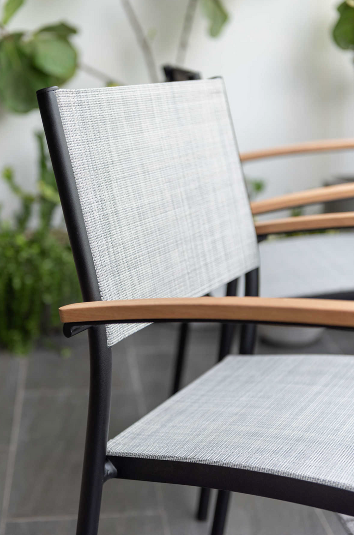 Lifestyle Garden Copenhagen- Tipi Outdoor Dining Table and 4 Chair Set - Black