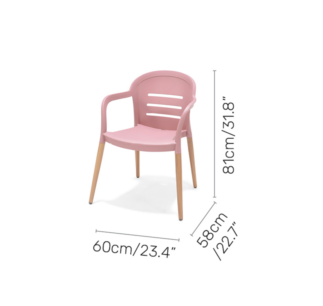 Lifestyle Garden Nassau-Onyx 2 Seater Round Coffee Set - Peony Pink
