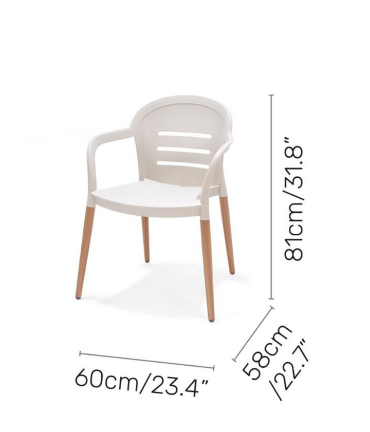 Onyx 4-seater 115cm Square Garden Dining Set – Social Plastic® Coral Sand