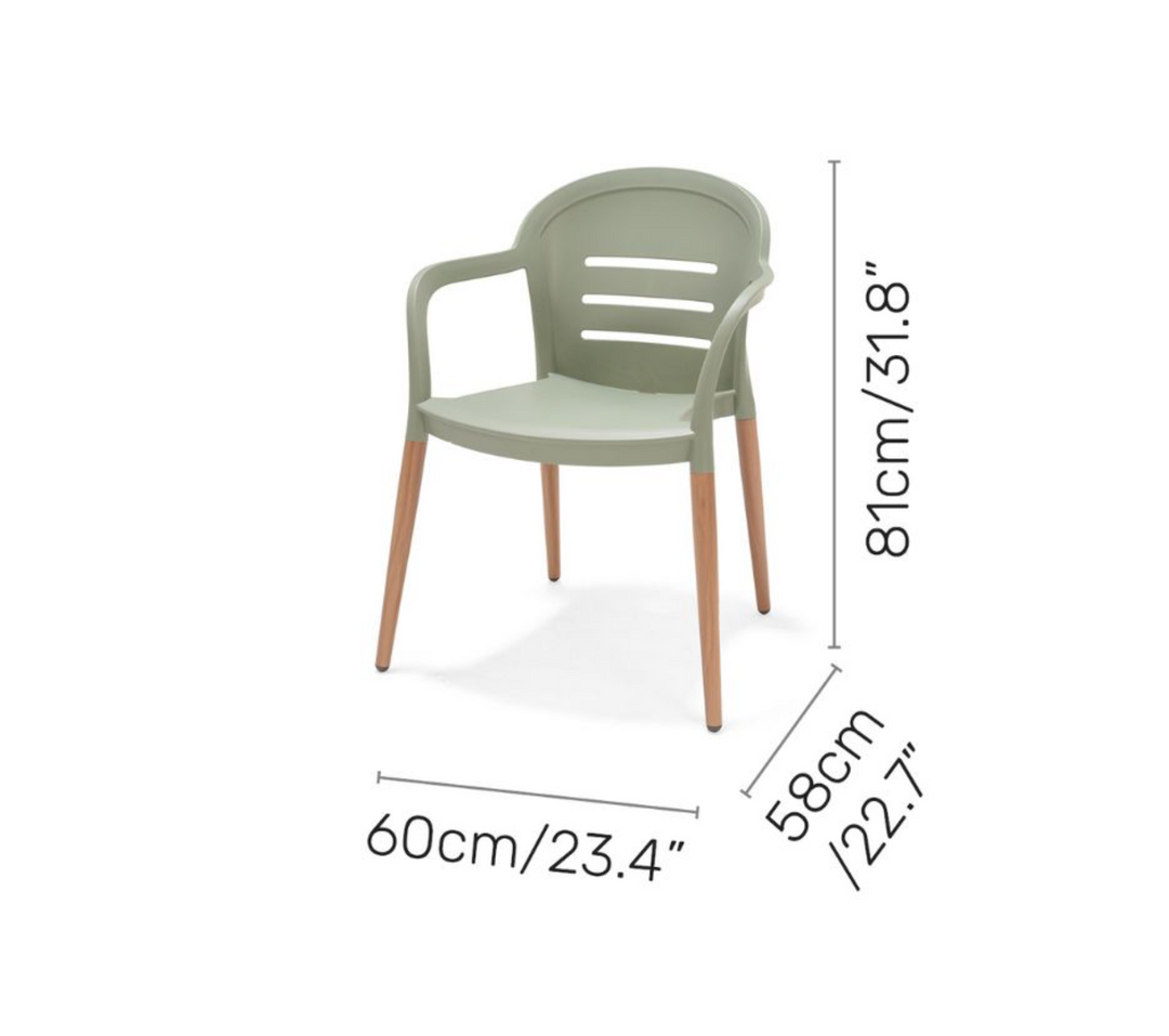 Onyx 6-seater 190x90cm Rect Garden Dining Set – Social Plastic® Mixed