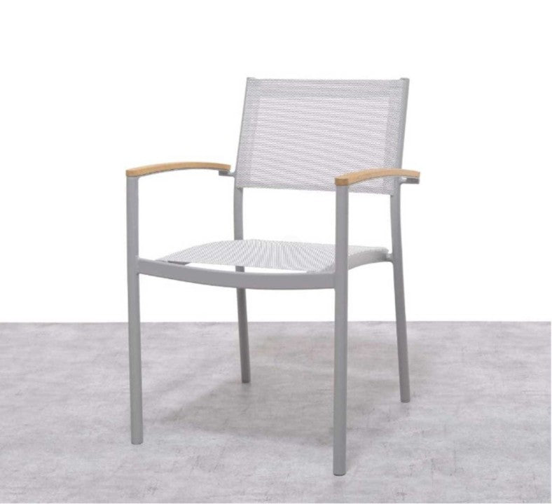 Lifestyle Garden Copenhagen- Tipi Outdoor Dining Table and 4 Chair Set - Simply Grey