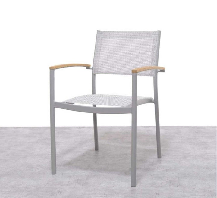 Lifestyle Garden Copenhagen- Tipi Outdoor Dining Table and 4 Chair Set - Simply Grey