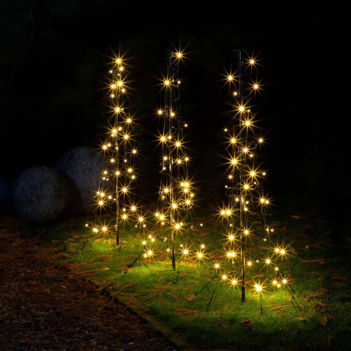 NOMA Set of 3 Starry Night Pole Tree Path Finders Warm White LEDs