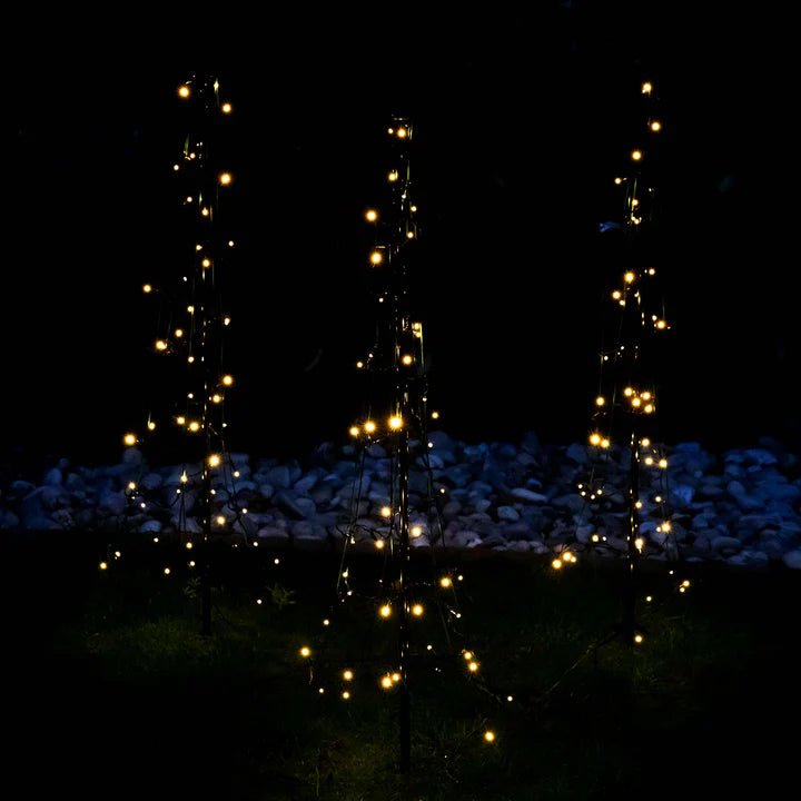 NOMA Set of 3 Starry Night Pole Tree Path Finders Warm White LEDs