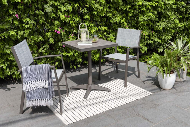 Solana Bistro Set with Stacking Chairs by Lifestyle Garden | KENT ONLY DELIVERY