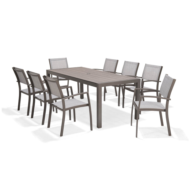 Solana 8 Seater Aluminium Dining Set with Stacking Chairs by Lifestyle Garden