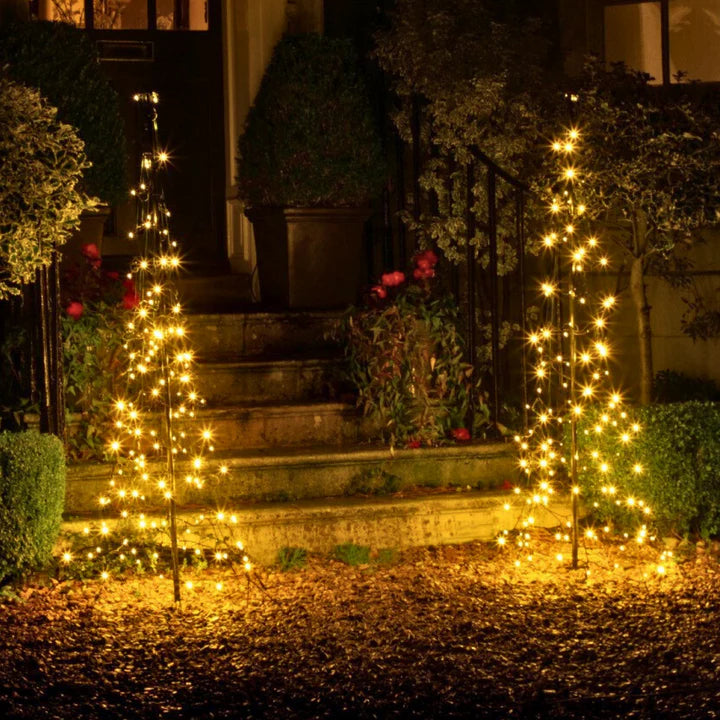 NOMA Set of 2 Starry Night Path 1.5m Doorstep Trees Warm White LEDs