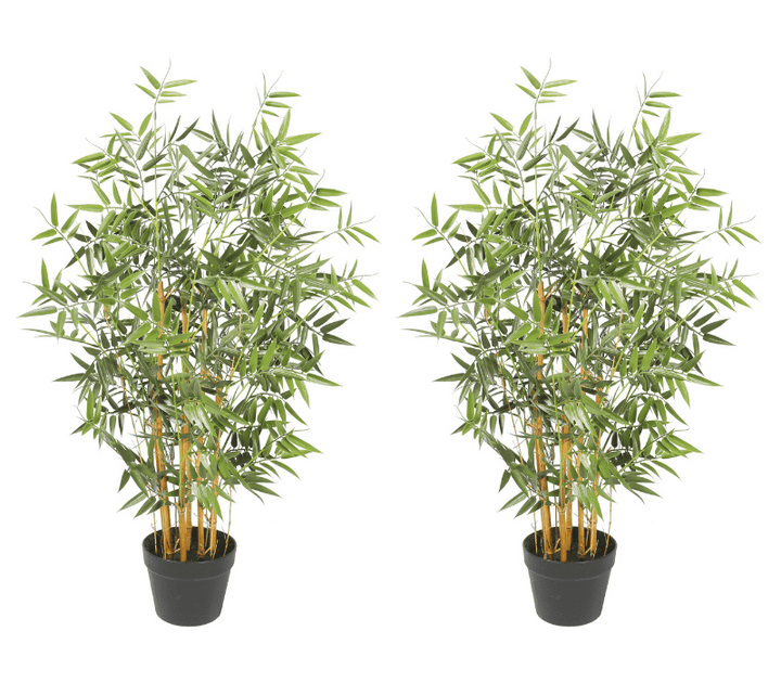 2x Premium Artificial Outdoor Bamboo Plants PE Foliages 90CM  UV Protected Outdoor/Indoor