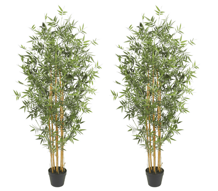 2x Premium Artificial Outdoor Bamboo Plants PE Foliages 150CM UV Protected Outdoor/Indoor