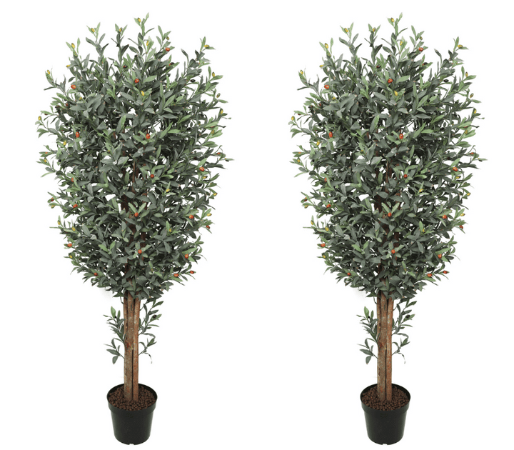 2x 180cm Wood Trunk Olive Tree with Pot