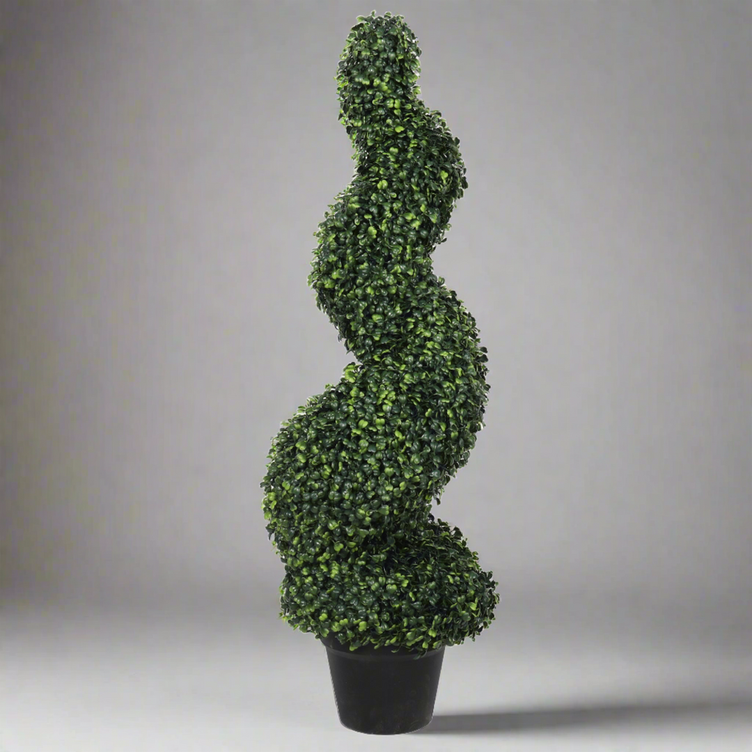 Spirca Tree 90cm Boxwood Spiral Tree UV Protected Outdoor/Indoor – Hills Home and ...