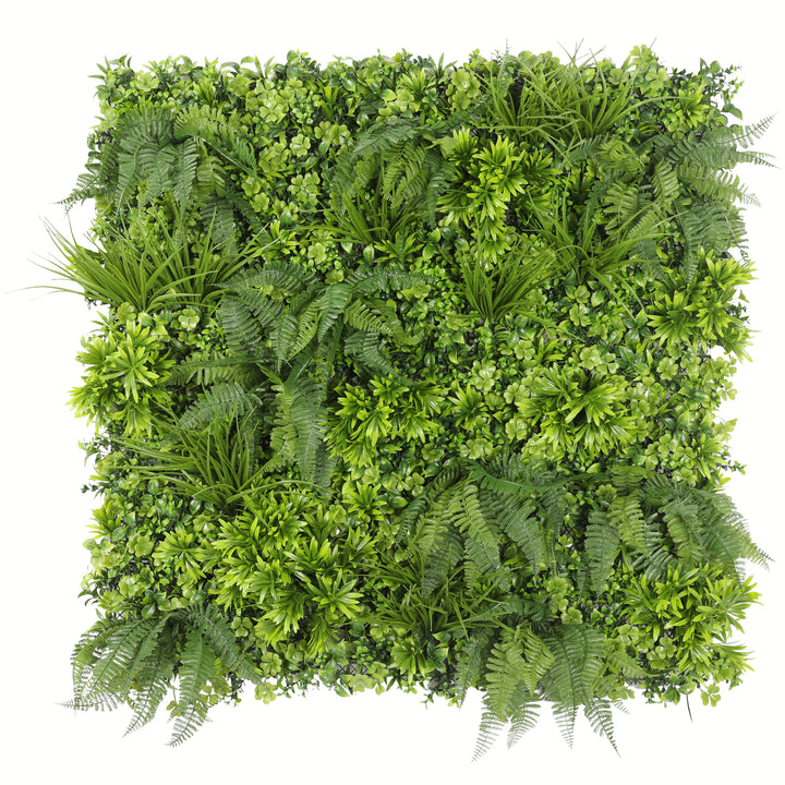 Premium | Classic Green Plant Wall Tile - 100cm x 100cm - UV Resistant Outdoor / Indoor