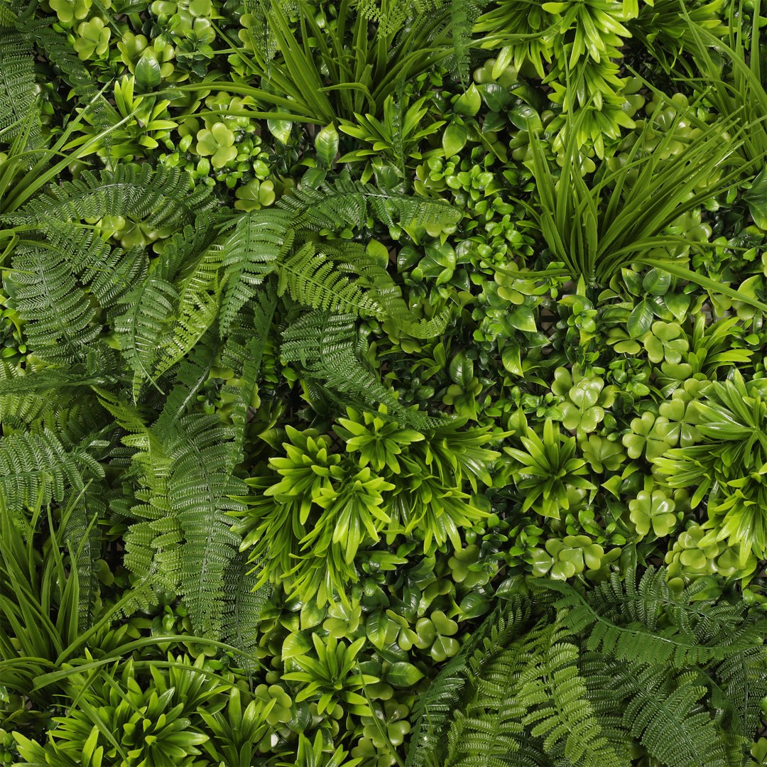 Premium | Classic Green Plant Wall Tile - 100cm x 100cm - UV Resistant Outdoor / Indoor