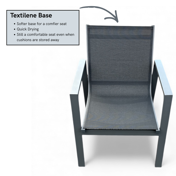 Ivy Aluminium Three Piece Bistro Set in Anthracite