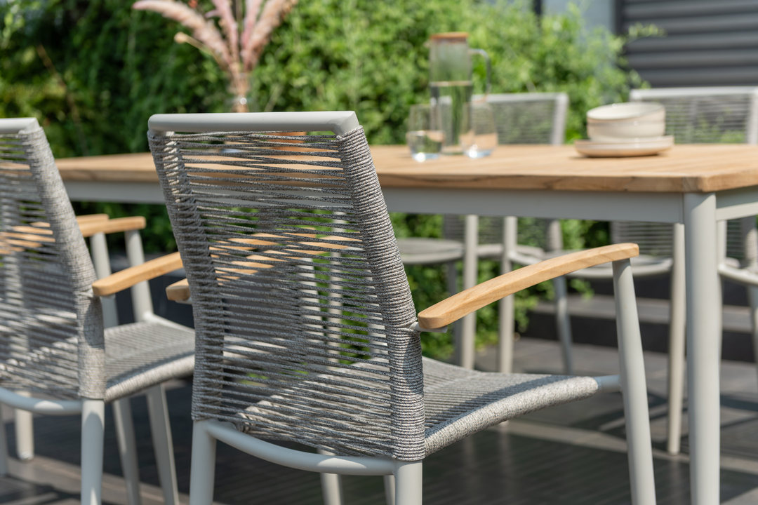 Topaz Light 4 Seat Rope Dining Set - Lifestyle Garden