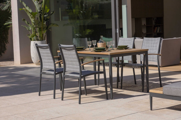 Topaz Dark 4 Seat Dining Set - Lifestyle Garden