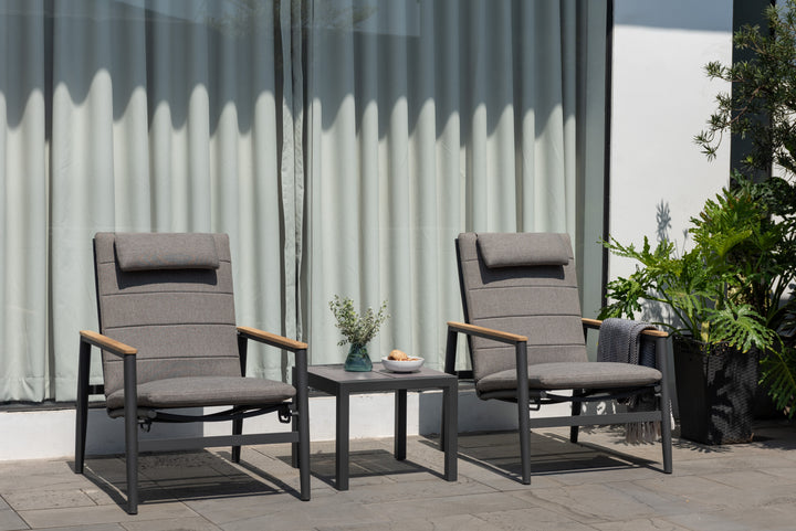 Topaz Dark Reclining Companion Lounge Set - Lifestyle Garden