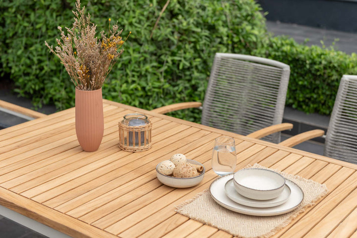 Topaz Light 4 Seat Rope Dining Set - Lifestyle Garden