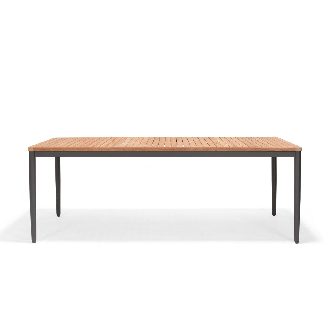 Lifestyle Garden Topaz Rectangular Table 201x90cm - Metal Grey