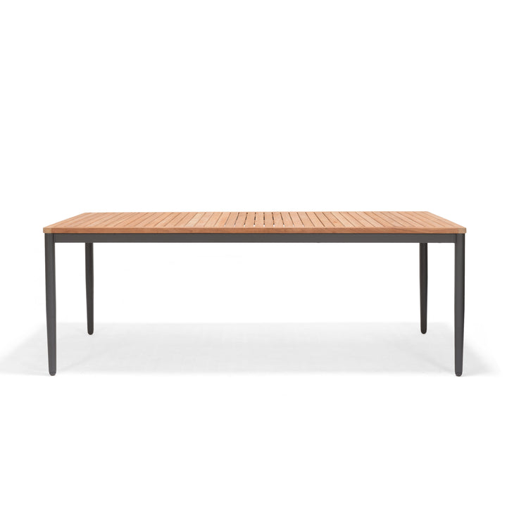 Lifestyle Garden Topaz Rectangular Table 201x90cm - Metal Grey