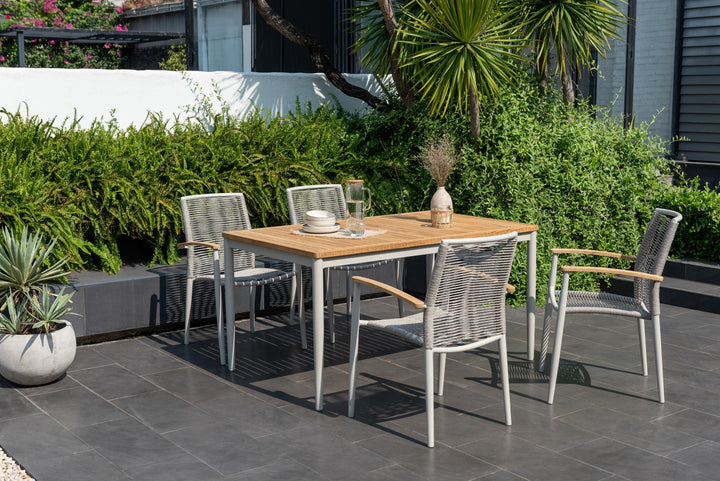 Topaz Light 4 Seat Rope Dining Set - Lifestyle Garden