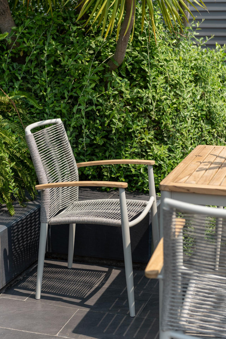 Topaz Light 8 Seat Rope Dining Set - Lifestyle Garden