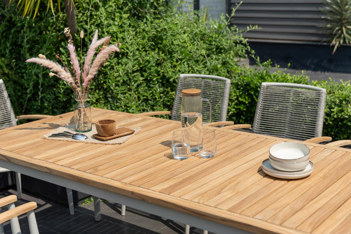 Topaz Light 8 Seat Rope Dining Set - Lifestyle Garden