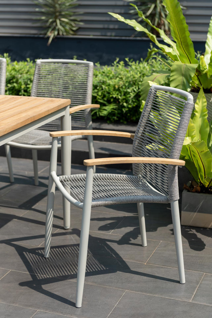 Topaz Light 8 Seat Rope Dining Set - Lifestyle Garden