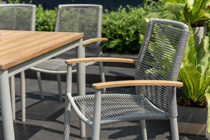 Topaz Light 8 Seat Rope Dining Set - Lifestyle Garden