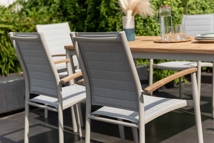 Topaz Light 6 Seat Dining Set 144cm - Lifestyle Garden