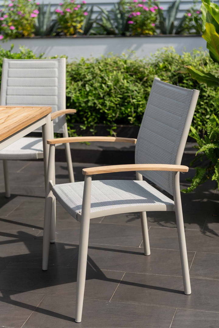 Topaz Light 6 Seat Dining Set 144cm - Lifestyle Garden