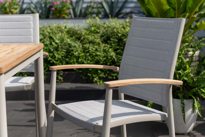 Topaz Light 6 Seat Dining Set 144cm - Lifestyle Garden