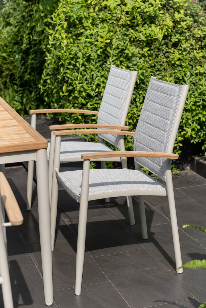 Topaz Light 6 Seat Dining Set 144cm - Lifestyle Garden