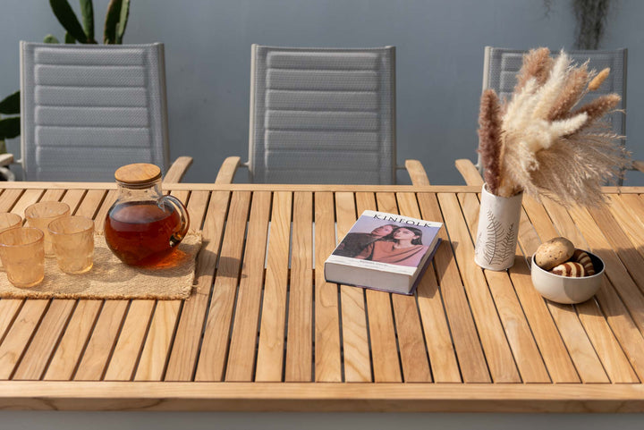 Topaz Light 8 Seat Dining Set 201cm - Lifestyle Garden