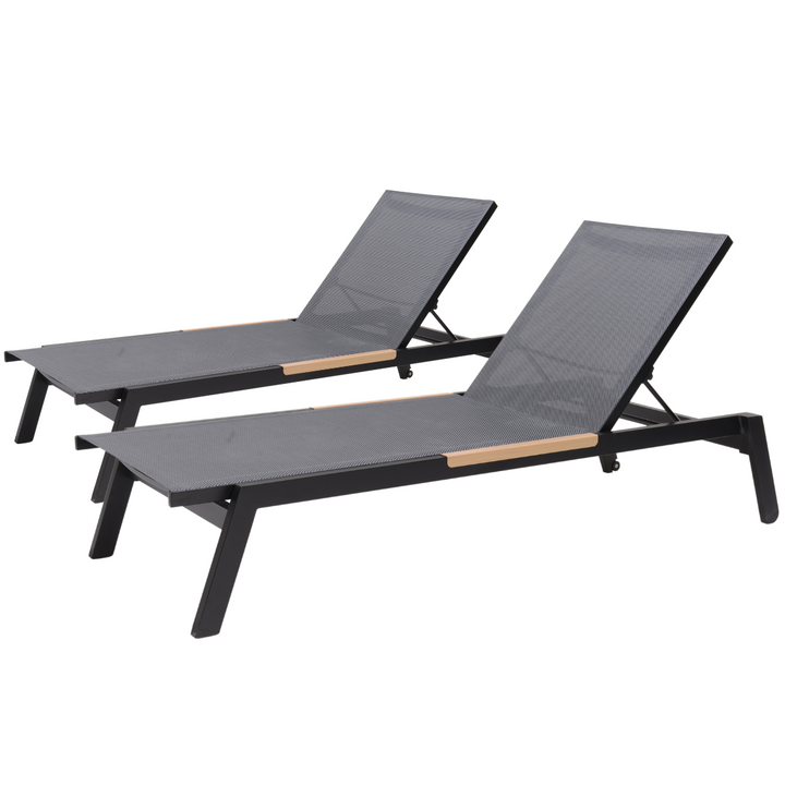 2x Panama Dark Sun Lounger - Lifestyle Garden