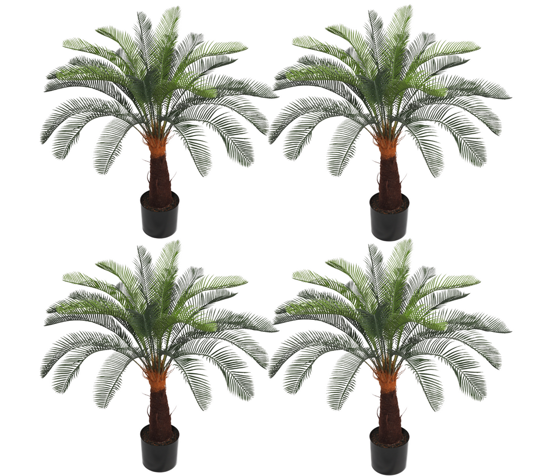 4x Artificial Artificial Cycas Tree 85CM UV Protected Outdoor/Indoor