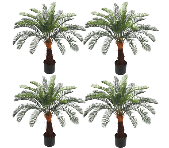 4x Artificial Artificial Cycas Tree 85CM UV Protected Outdoor/Indoor