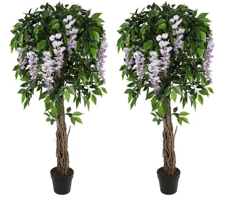 2x Premium Artificial Wisteria Tree in Pink Purple 160CM