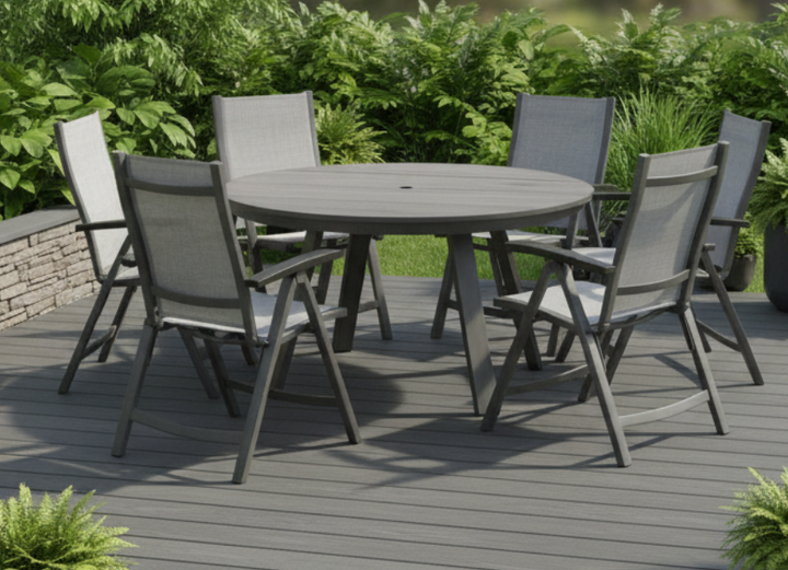 Lifestyle Garden Solana-Urbanite Reclining 6 Seat Round Dining Set