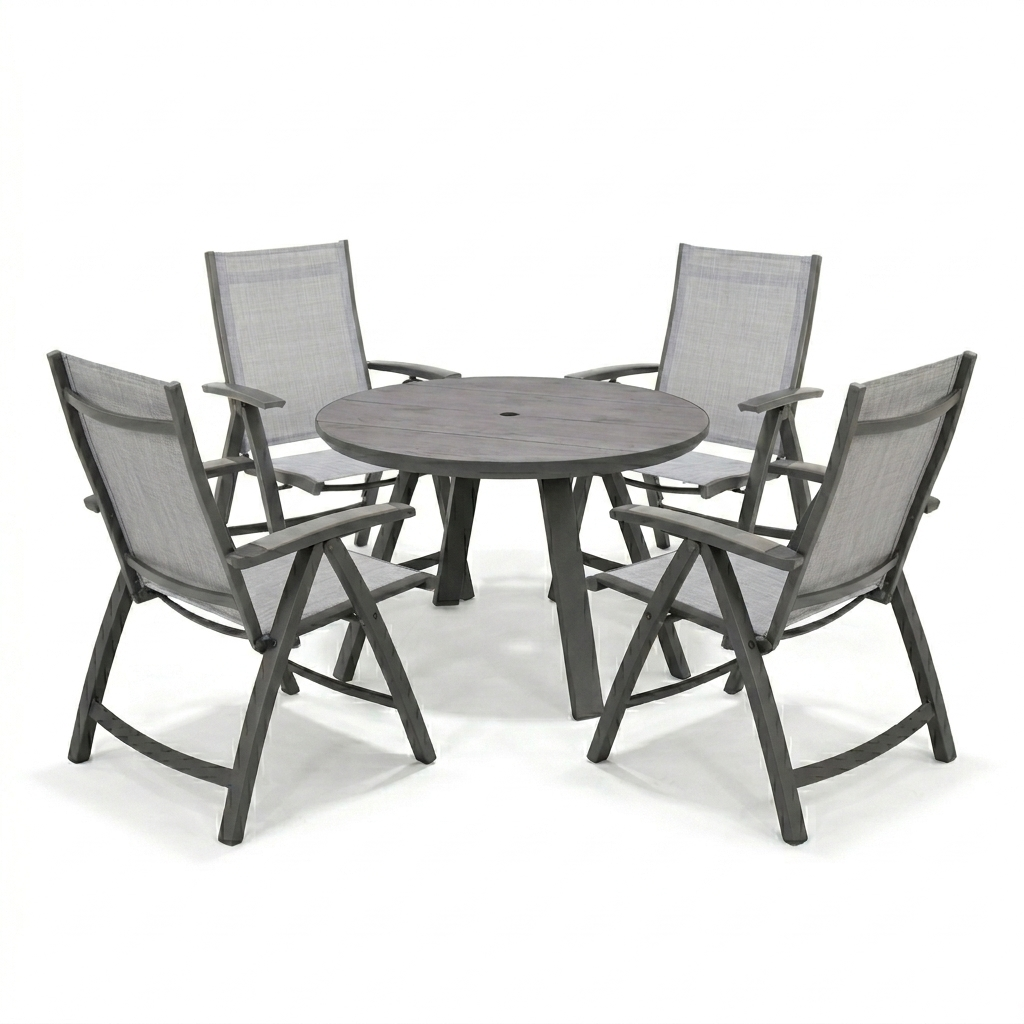 Lifestyle Garden Solana-Urbanite Reclining 4 Seat Round Dining Set