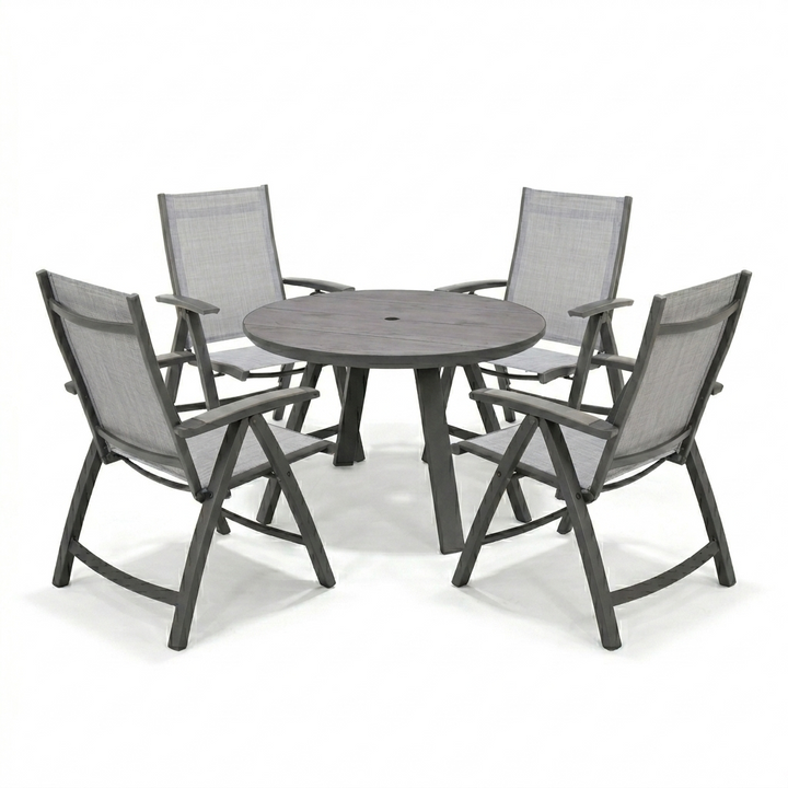 Lifestyle Garden Solana-Urbanite Reclining 4 Seat Round Dining Set