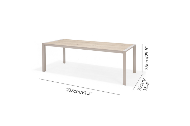 Lifestyle Garden Topaz-Urbanite Light 8 Seat Dining Set with Mesh Chairs