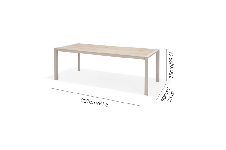 Lifestyle Garden Topaz-Urbanite Light 8 Seat Dining Set with Rope Chairs