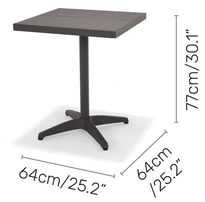 Lifestyle Garden Urbanite Dark 64cm Square Bistro Table