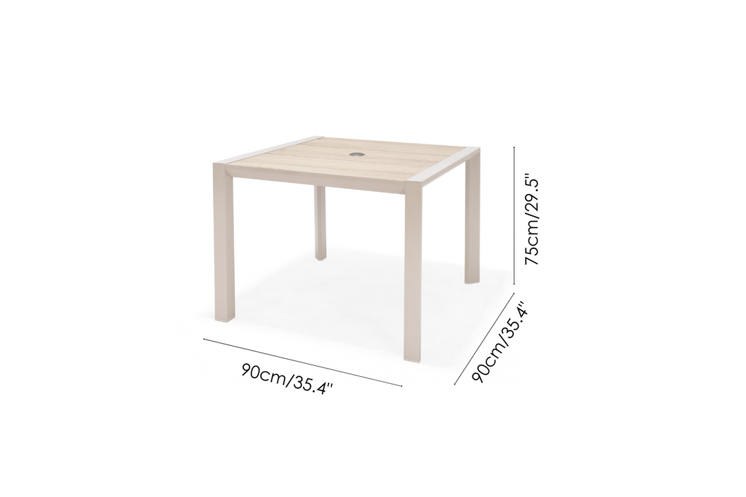 Lifestyle Garden Solana-Urbanite Light 4 Seater Reclining Aluminium Dining Set