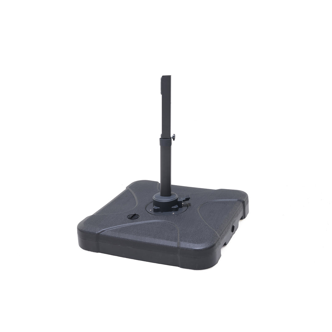 BLACK FRIDAY BUNDLE: Urbanite Dark 8 Seat Dining Set WITH 3 x 3m Cantilever Parasol and Base