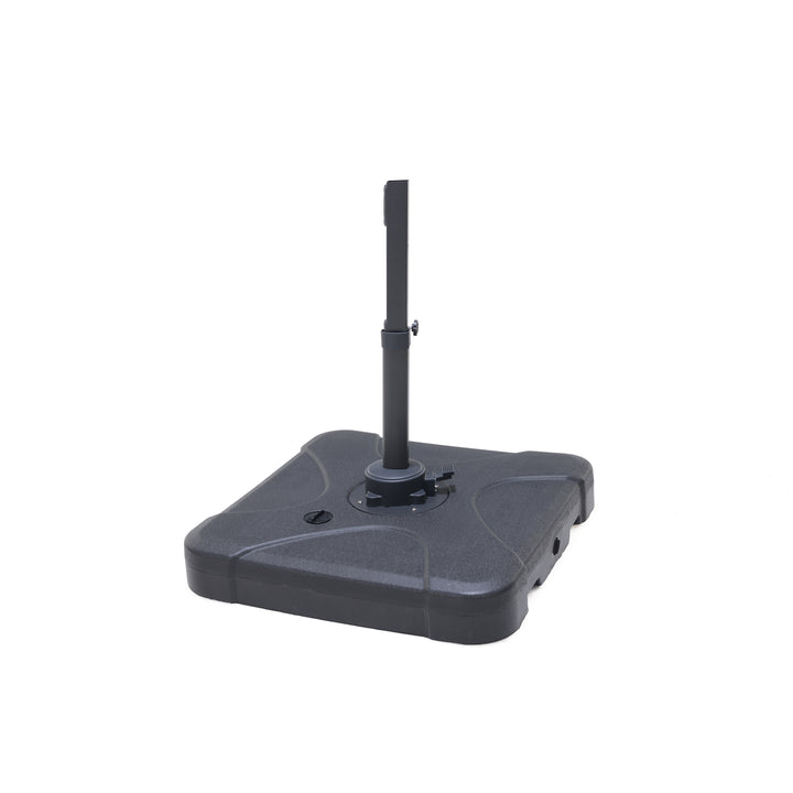 BLACK FRIDAY BUNDLE: Urbanite Dark 8 Seat Dining Set WITH 3 x 3m Cantilever Parasol and Base