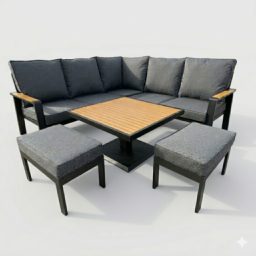 Wynn Square Corner Corner Casual Dining Set with Rise & Fall Table | KENT ONLY DELIVERY